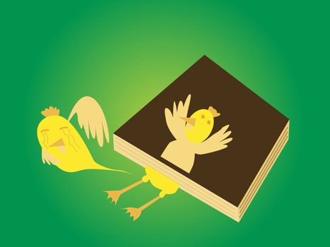 Vector and illustrator of book sandwich duck to die