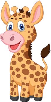 Cute baby giraffe cartoon