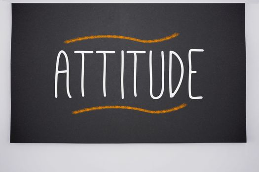 Attitude written on big blackboard