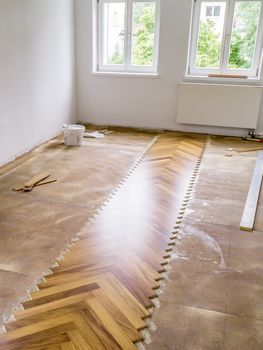parquet laying
