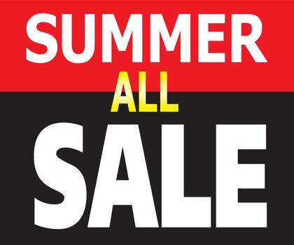 Summer all Sale Promotion Label