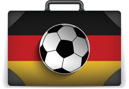 Germany Travel Luggage with Flag for Vacation
