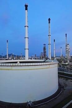 Oil Refinery factory twilight