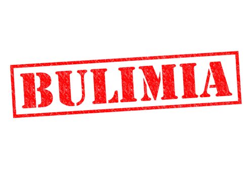 BULIMIA red Rubber Stamp over a white background.