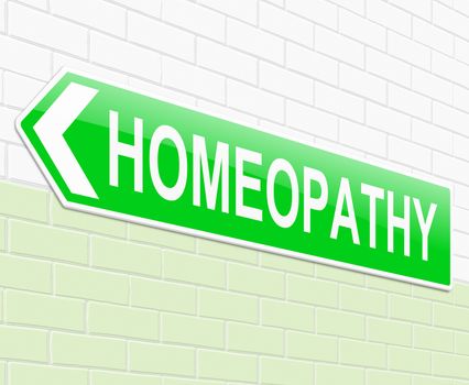 Homeopathy concept.