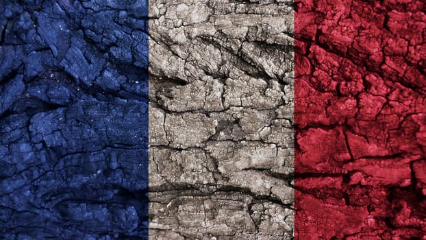 France Flag rough texture