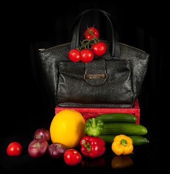 bag with vegetables