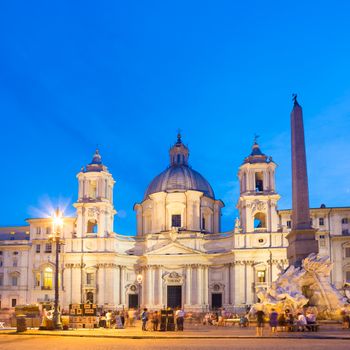 Navona square in Rome, Italy.