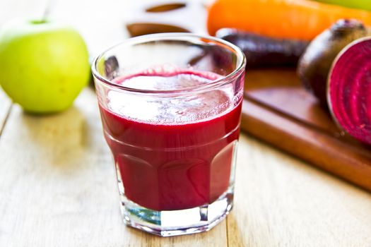Beet ,Carrot and Apple juice