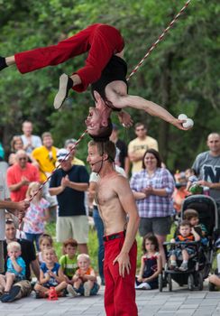 Acrobats at Iowa State Fair
