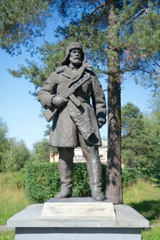 Monument to Karelian partisans, Segezha, Karelia, Russia