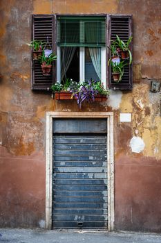 Old streets of Rome, Italy