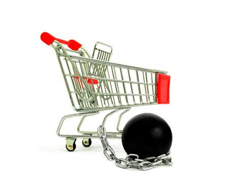 Shopping Cart and Chain Ball