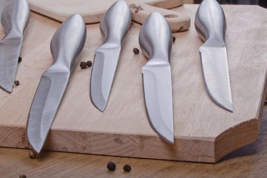knifes on wood