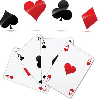 Vector casino cards