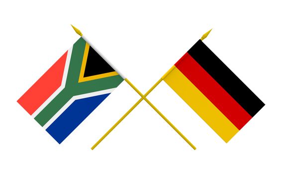 Flags, Germany and South Africa