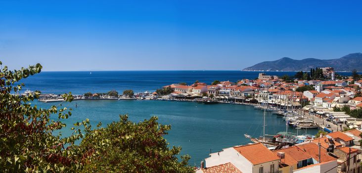 View of the port of Pythagoreio, Samos, Greece