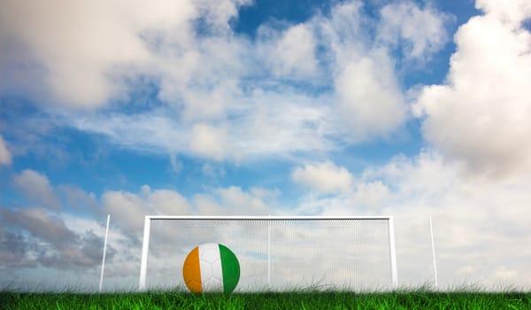 Composite image of football in ivory coast colours