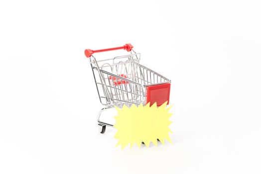 Caddy for shopping with discount coupon
