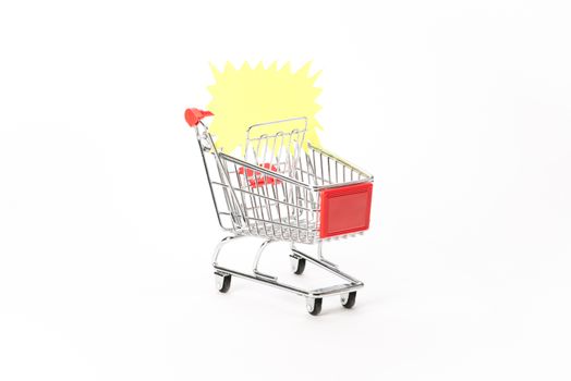 Caddy for shopping with discount coupon