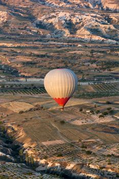 Cappadocia, Turkey.The greatest tourist attraction of Cappadocia , the flight with the balloon at sunrise
