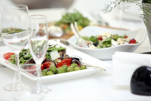 Delicious salad at a banquet