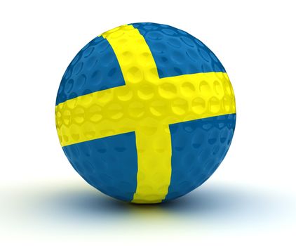 Swedish Golf Ball (Isolated with clipping path)