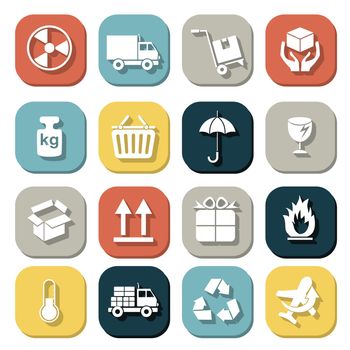 Logistic and packing icon