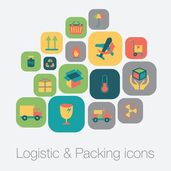 Logistic and packing icon
