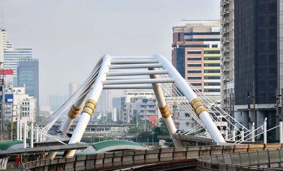 Bidge link between mass transportation in Bangkok