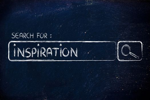 search engine bar, search for inspiration