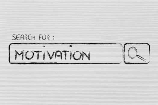 search engine bar, search for motivation