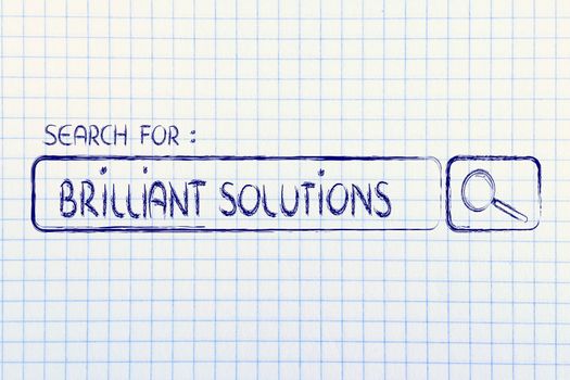 search engine bar, seeking brilliant solutions