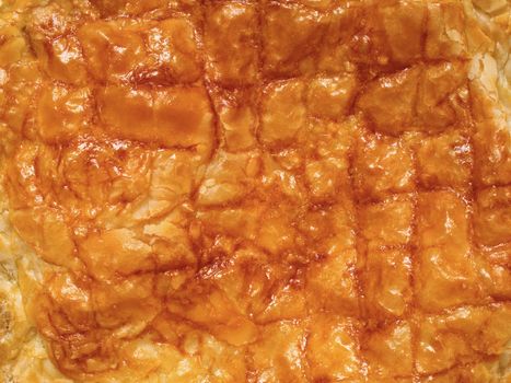 flaky golden puff pastry pie crust food background