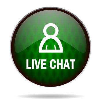 live chat green internet icon