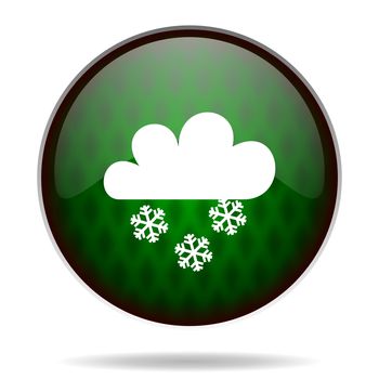 snowing green internet icon