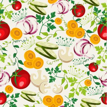Vegetarian food pattern background