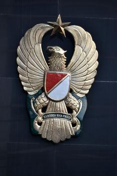 Bandung, Indonesia - September 17, 2014: Army logo of Tentara Nasional Indonesia.