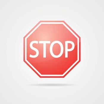 Vector stop sign