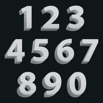 3d numbers set