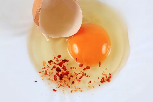 Egg yolk closeup