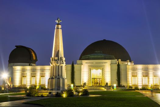 Griffith observatory in Los Angeles in the night