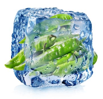 Pepper in ice cube