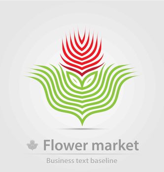 Flower market business icon