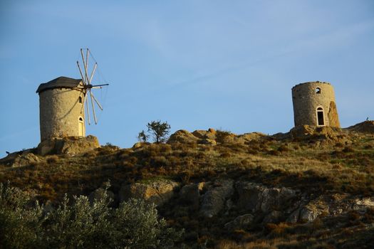 windmills in Foca Turkey
