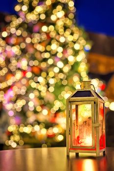 Lantern at european Christmas market