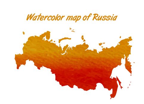 The contour map of the Russian Federation
