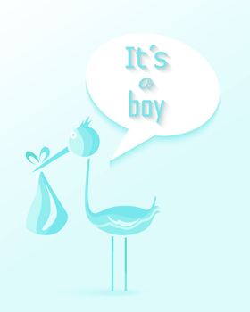 Baby shower boy invitation card design