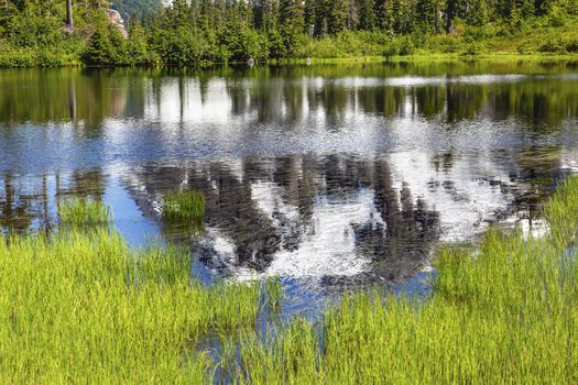 Picture Lake Abstract Mount Shuksan Washington USA