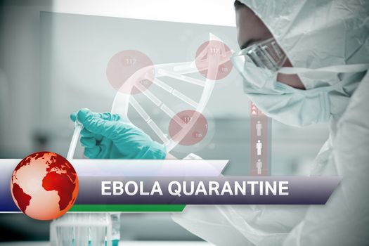 Ebola news flash with medical imagery